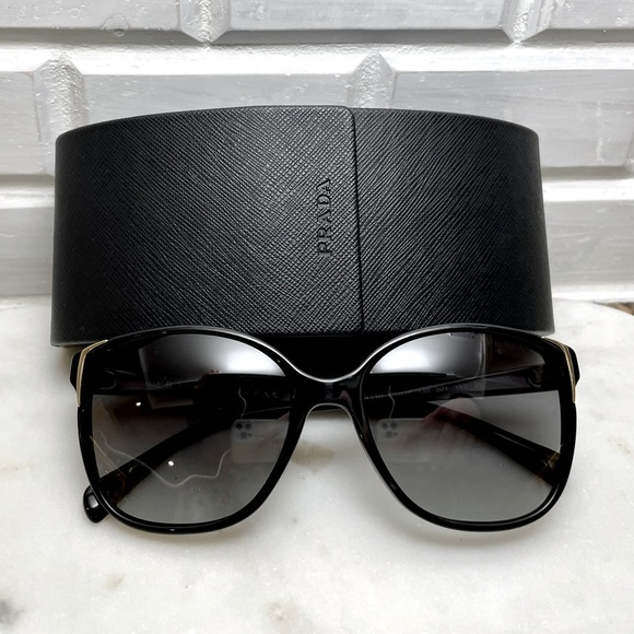 Prada Accessories - Prada SPR 01O Black Sunglasses